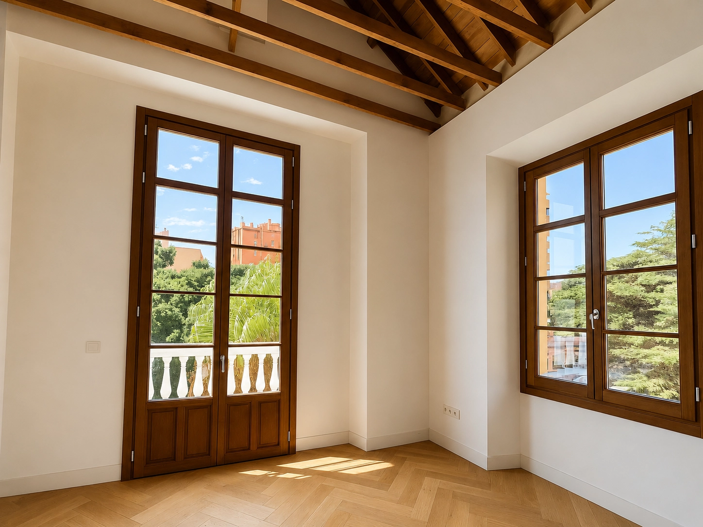 Disfrute de la suave brisa mediterránea desde hermosas habitaciones con acceso directo al exterior.