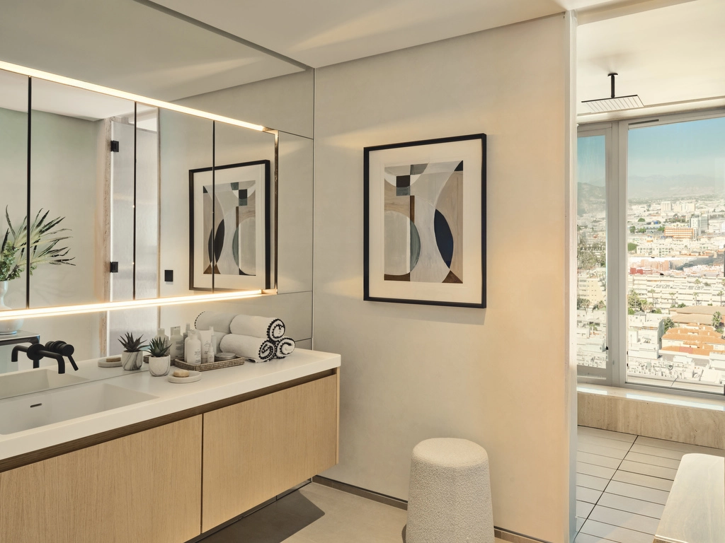 Elegantes baños con materiales de primera calidad, accesorios modernos y un diseño bien pensado para una experiencia de spa en casa.