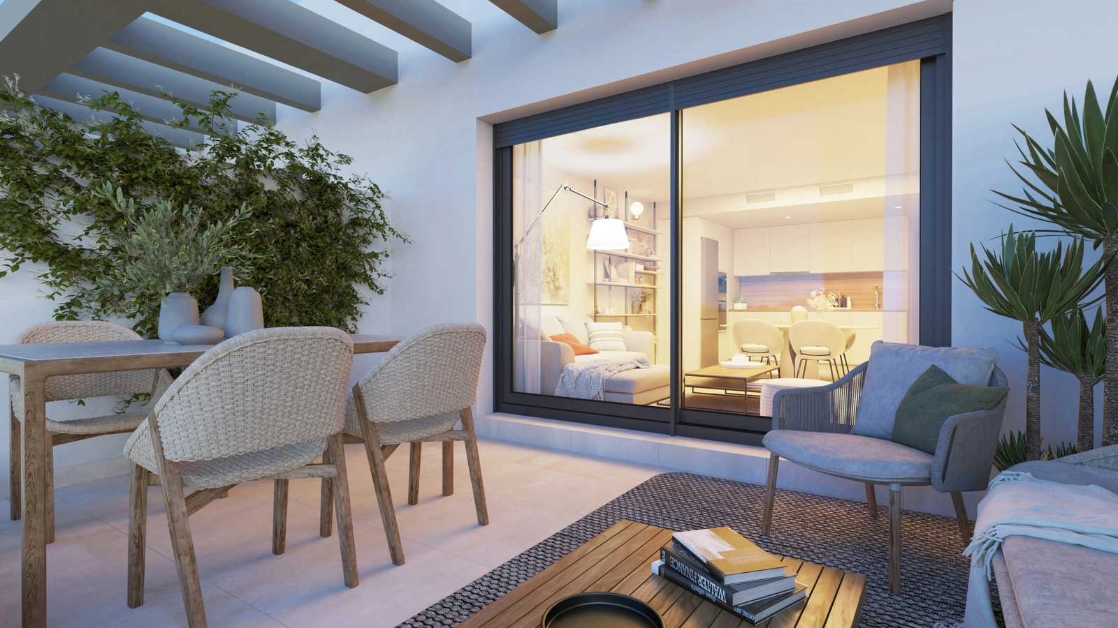 Disfrute de tranquilas veladas en su terraza privada, perfecta para cenar o relajarse.