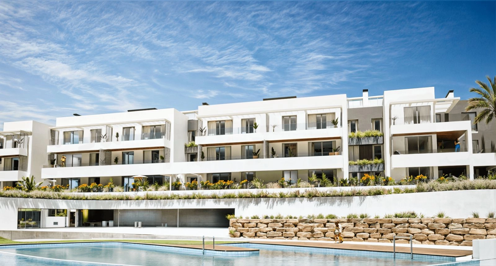 Un diseño arquitectónico moderno que se integra perfectamente con el entorno natural de la Costa del Sol.