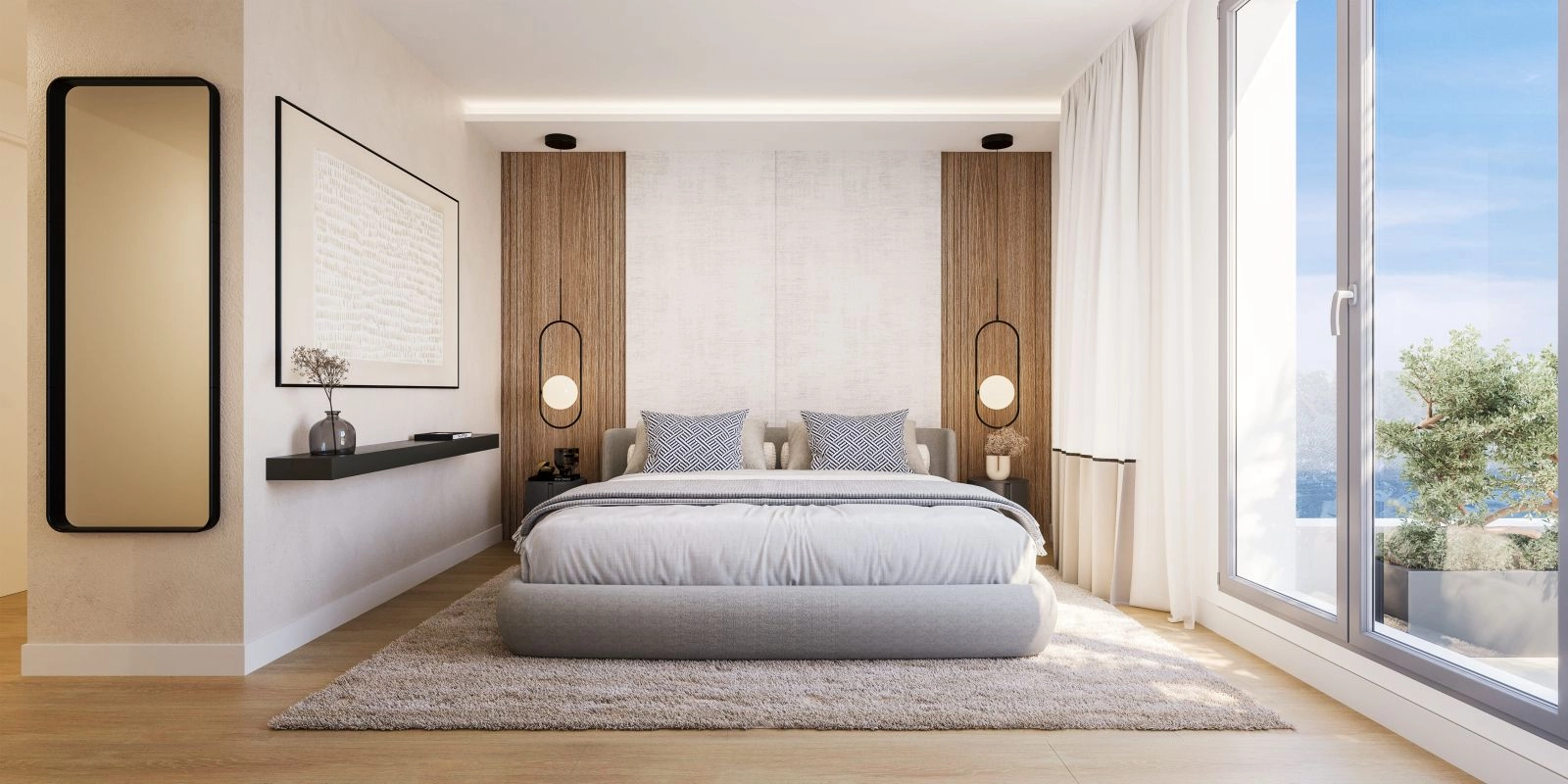 Despierte con inspiradoras vistas al mar desde la comodidad de su dormitorio principal, un santuario sereno y privado.