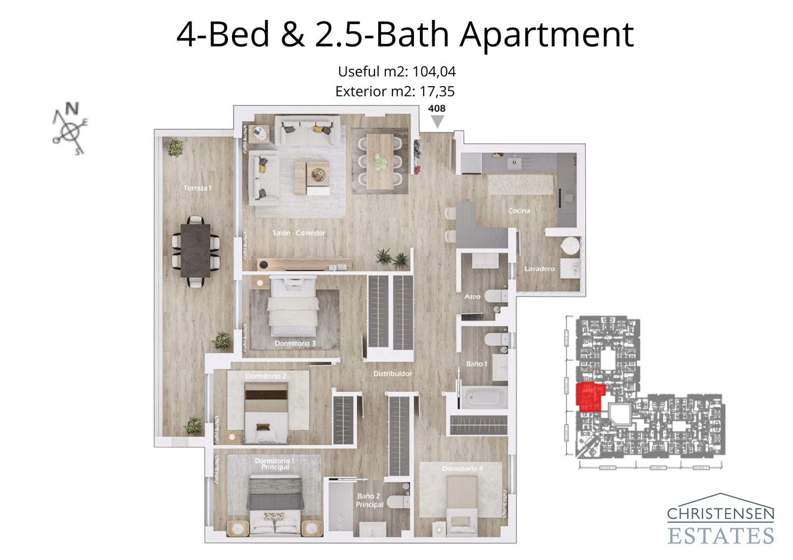 Esta espaciosa residencia de cuatro dormitorios cuenta con una distribución práctica con un aseo adicional para invitados, lo que mejora la comodidad y la conveniencia.