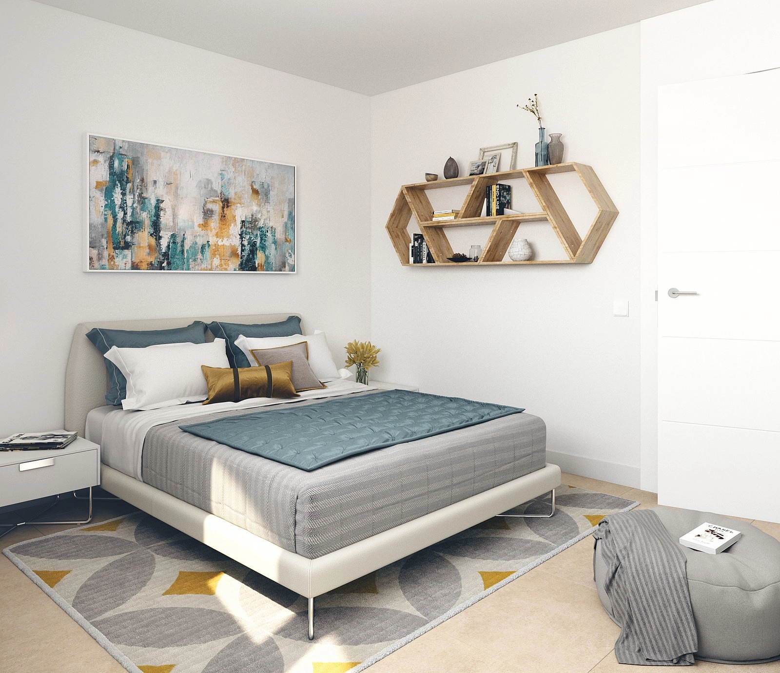 Un segundo dormitorio cómodo y elegante, perfecto para la familia o invitados.