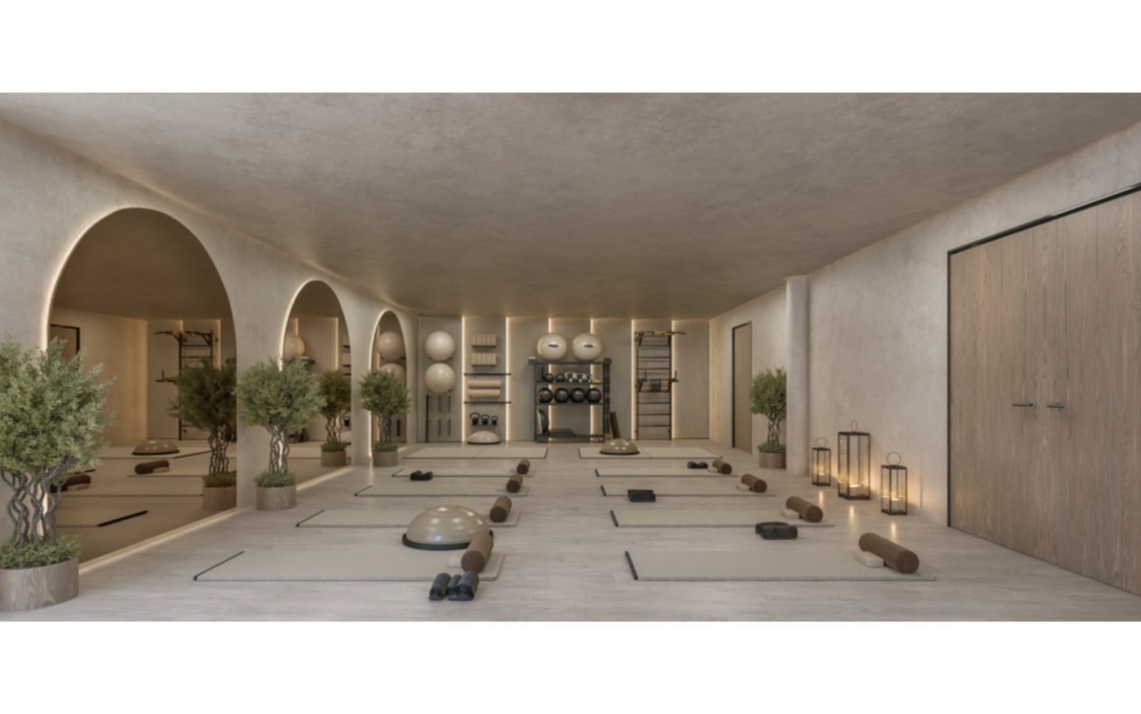 Un espacio dedicado para yoga y meditación para la paz y la relajación.