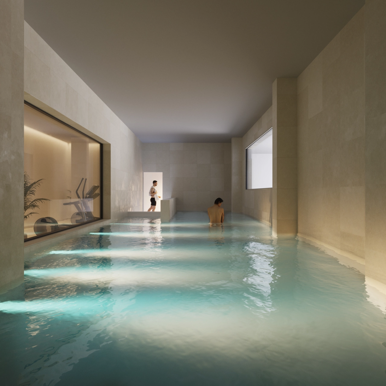 La piscina cubierta climatizada ofrece un oasis de tranquilidad para disfrutar durante todo el año.