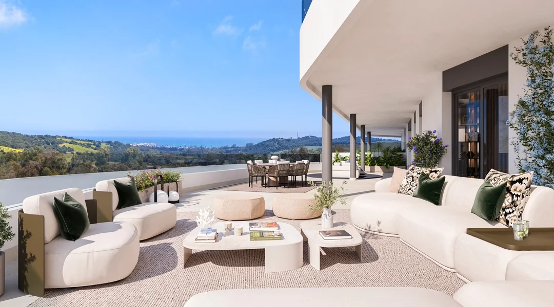 Disfrute de una vida fluida entre el interior y el exterior con terrazas que extienden su hogar hacia el hermoso paisaje.
