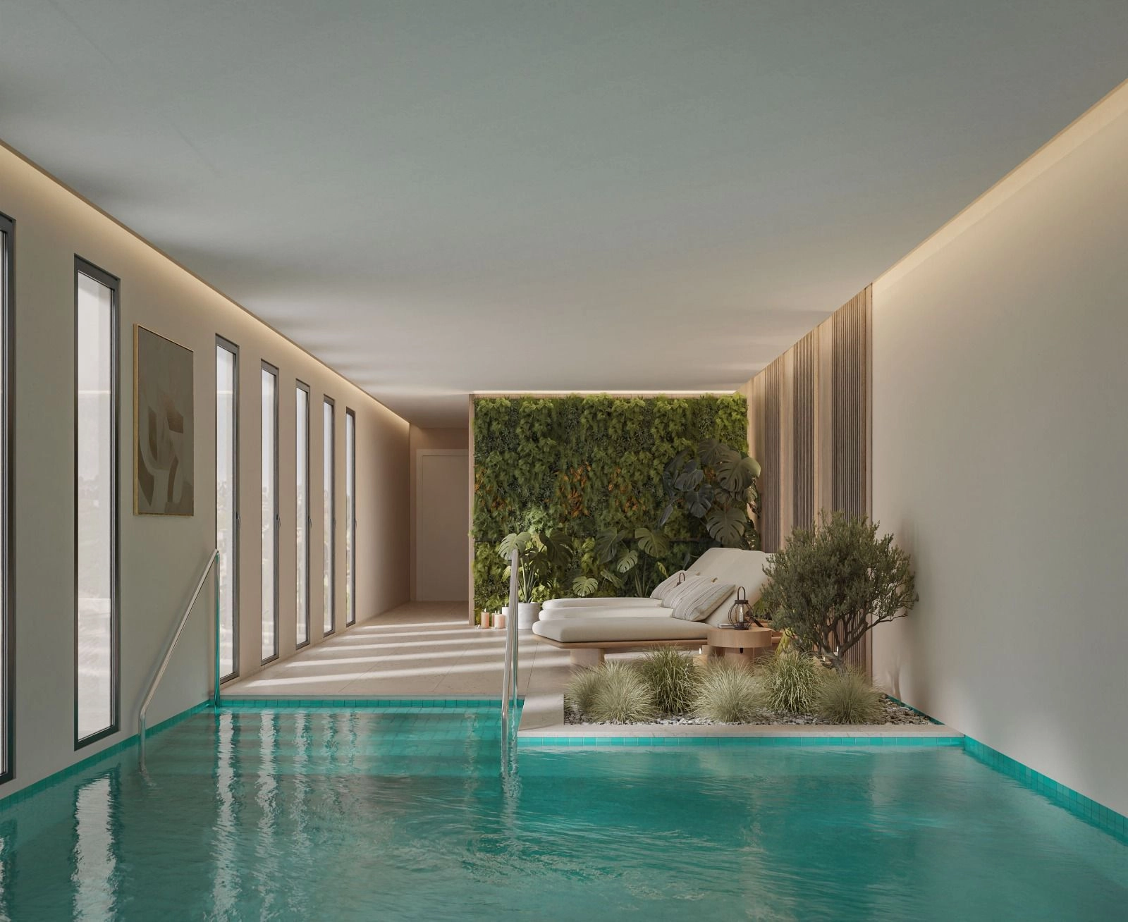 La exclusiva zona de spa para residentes, un espacio perfecto para el autocuidado, la relajación y el bienestar.