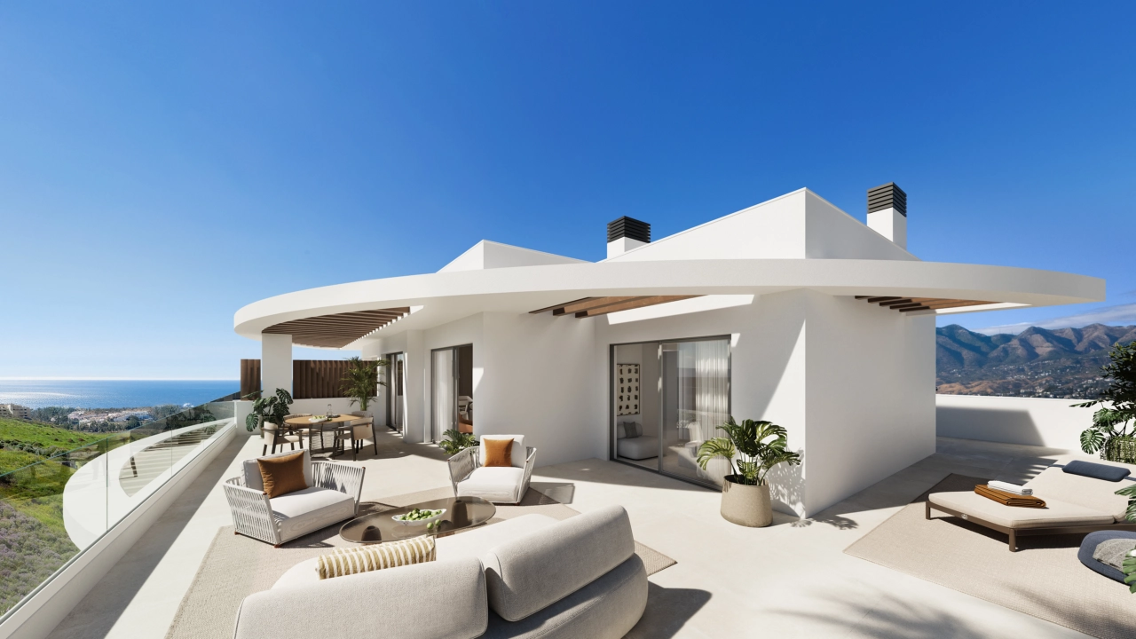 Imagine relajarse en su amplia terraza privada con increíbles vistas al mar Mediterráneo.