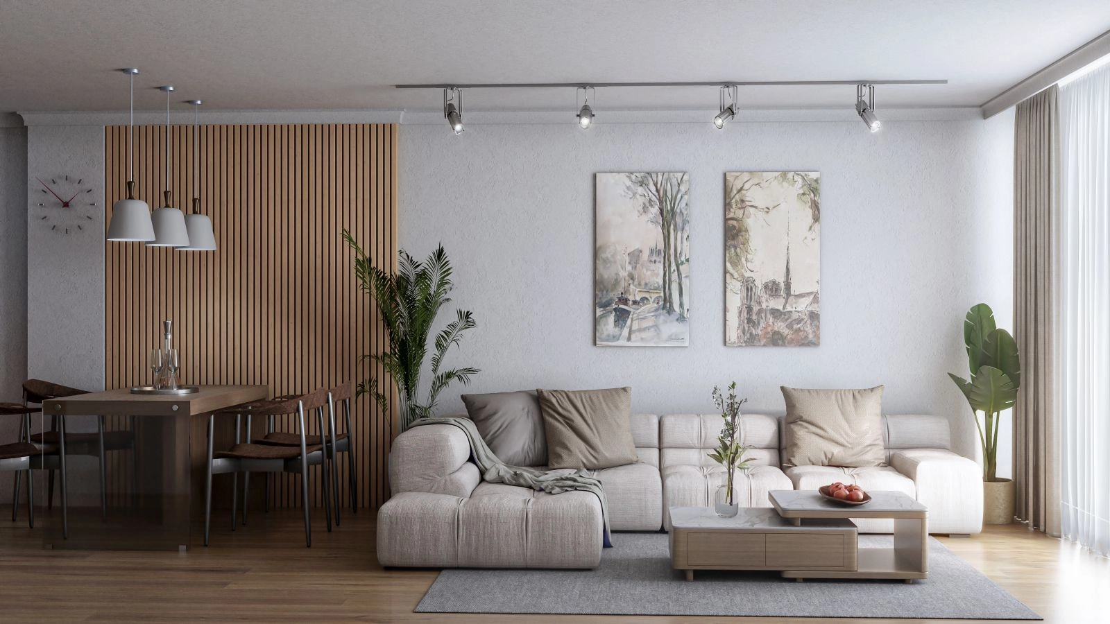Amplias y luminosas zonas de estar crean un ambiente acogedor para el relax y las reuniones sociales.