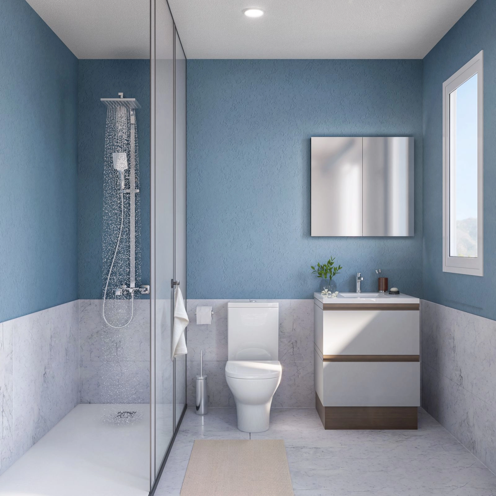 Baños bien equipados con diseño contemporáneo y accesorios de calidad para un toque de lujo diario.