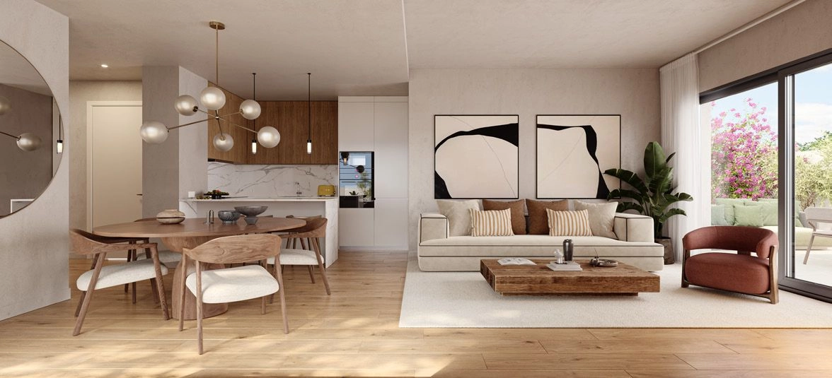 Modernas cocinas de diseño italiano están completamente equipadas con electrodomésticos de alta calidad para cocinar y entretener sin esfuerzo.