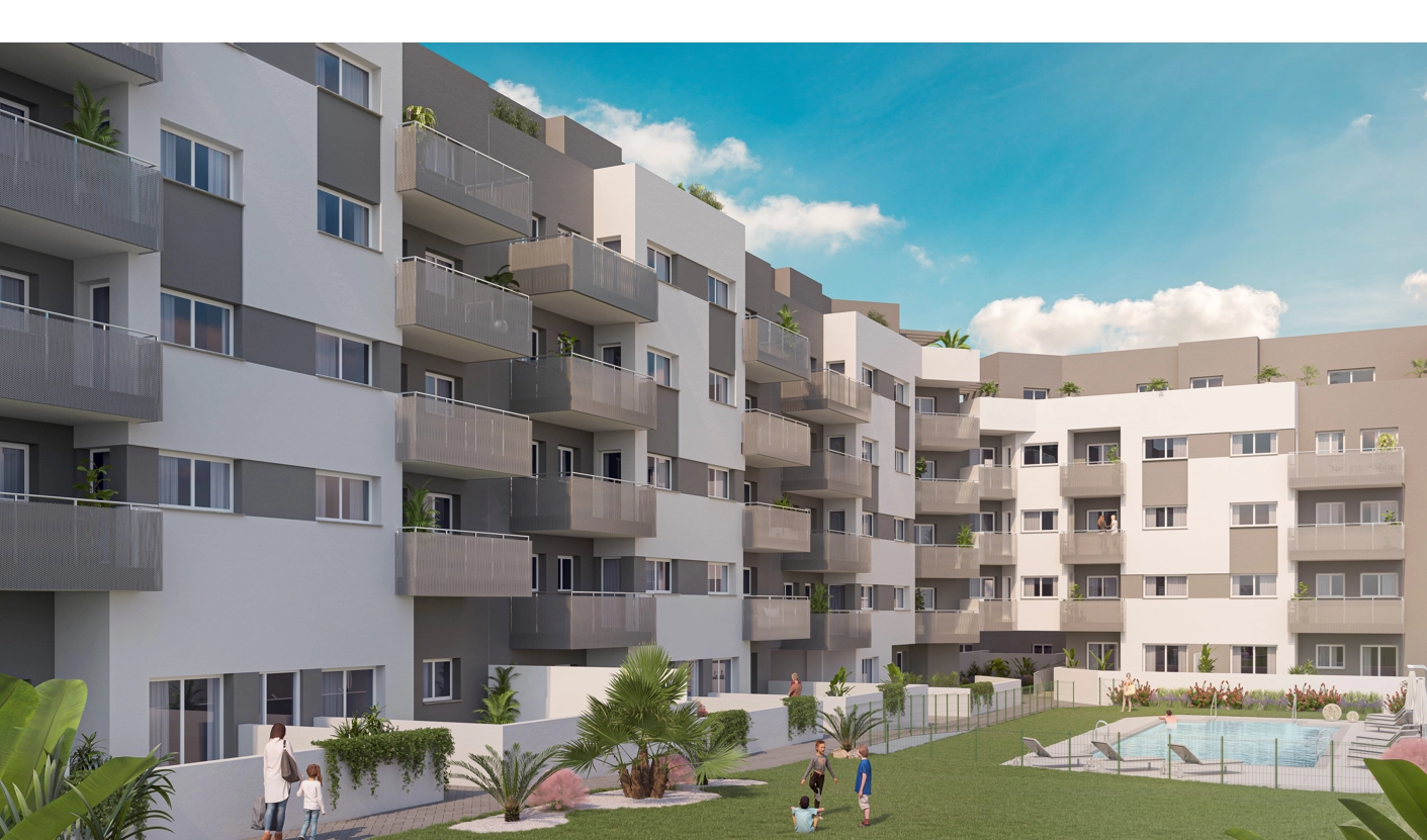 Los jardines comunitarios y la piscina de agua salada ofrecen un escape perfecto para los residentes.