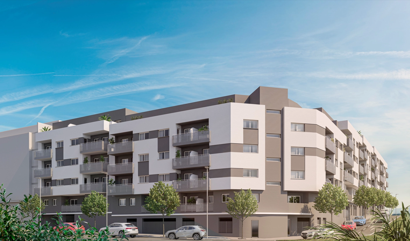 La promoción presenta una arquitectura moderna con un diseño limpio y contemporáneo.