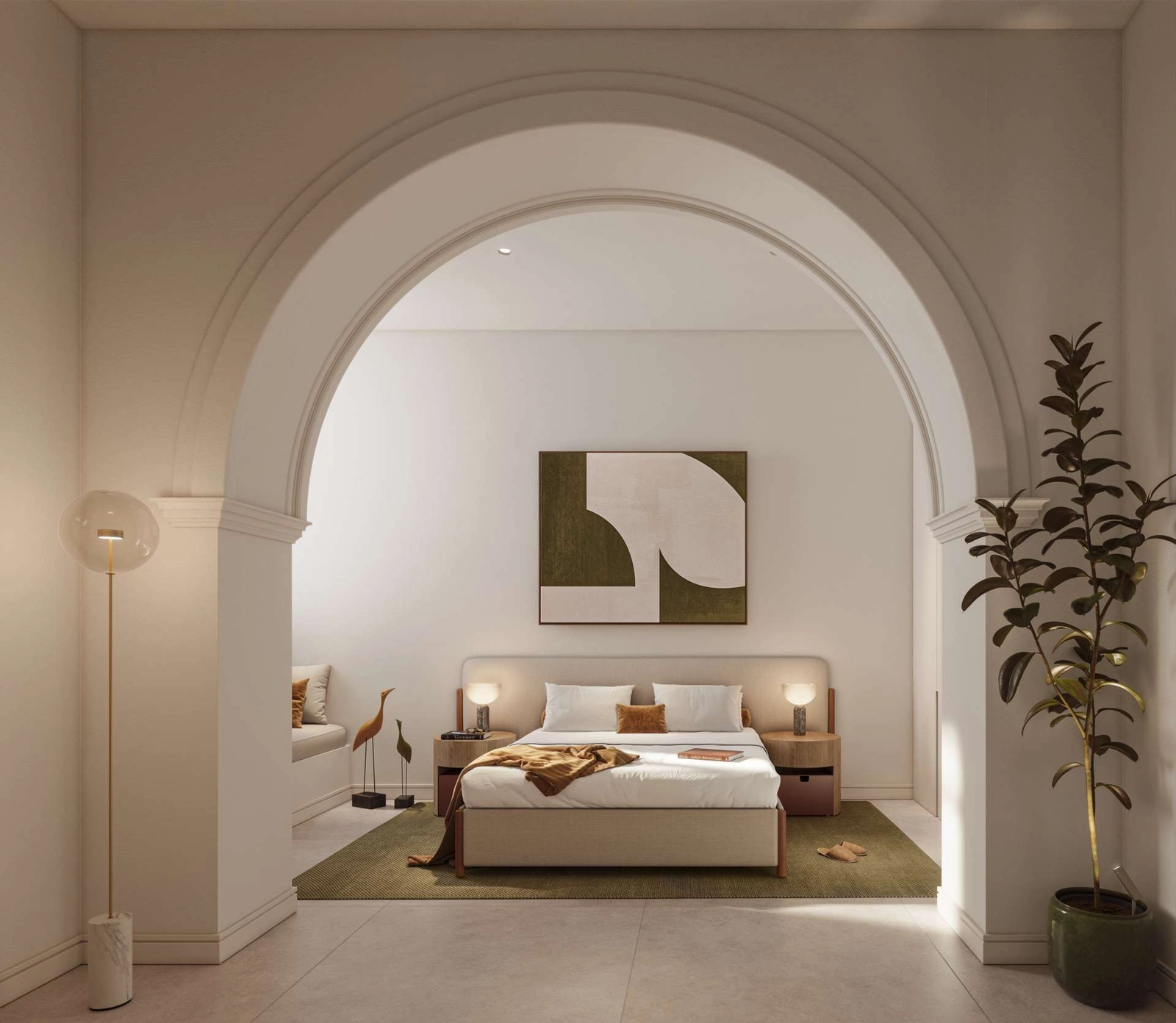 Detalles de diseño elegantes, como este hermoso arco, crean una atmósfera única y sofisticada en la vivienda.