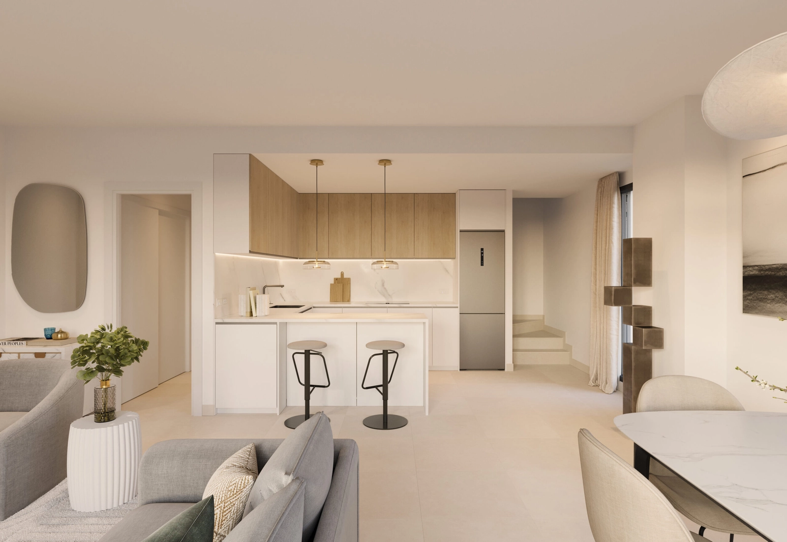 Una cocina moderna y totalmente equipada, funcional y con un diseño exquisito.