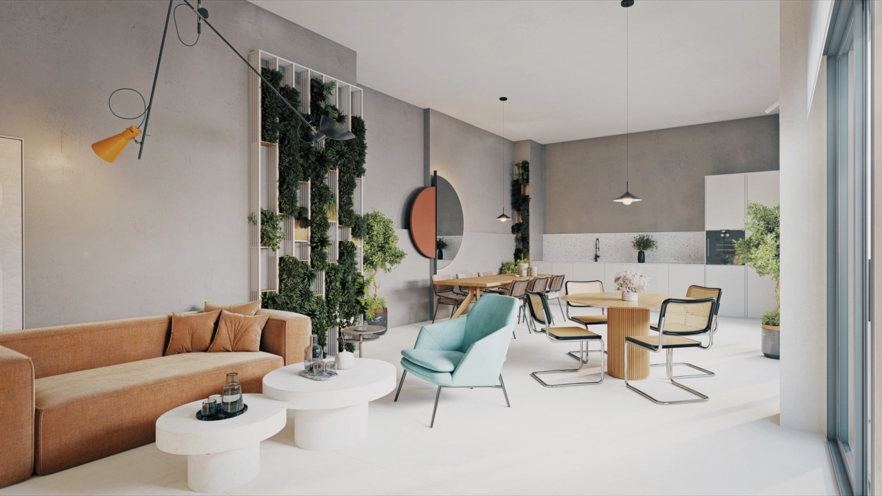 La gastroteca ofrece un espacio social para cocinar, cenar y entretener a los invitados en un ambiente relajado y moderno.