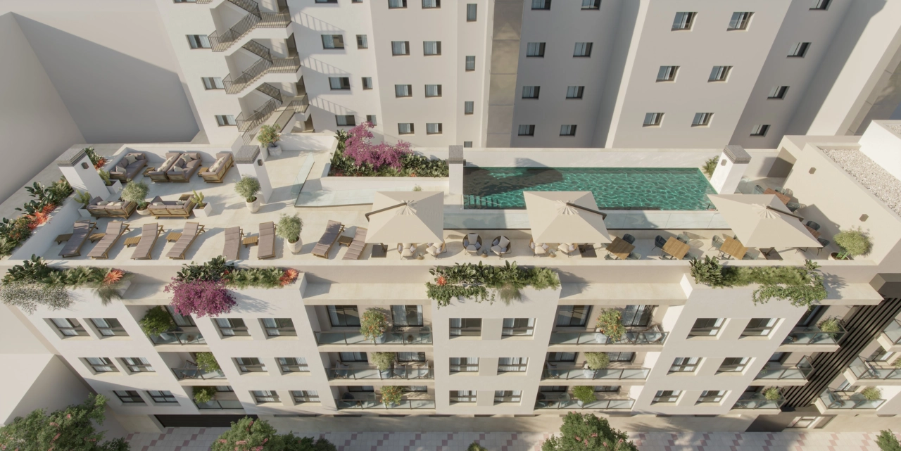 Relájese o refrésquese en la exclusiva piscina de la azotea, un escape perfecto en la ciudad.