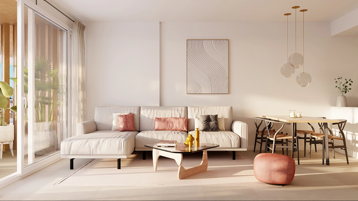 Cómodos y elegantes espacios de estar diseñados para la relajación y para recibir invitados.