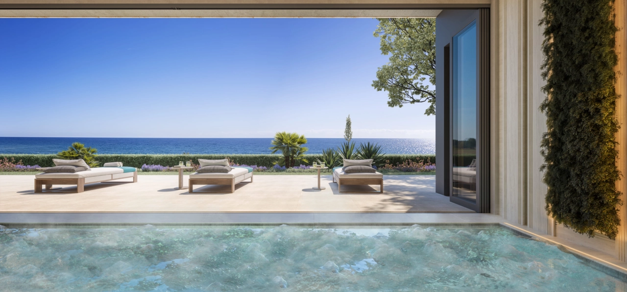 Relájese y rejuvenezca en el exclusivo spa para residentes, que se abre a una serena terraza solárium.