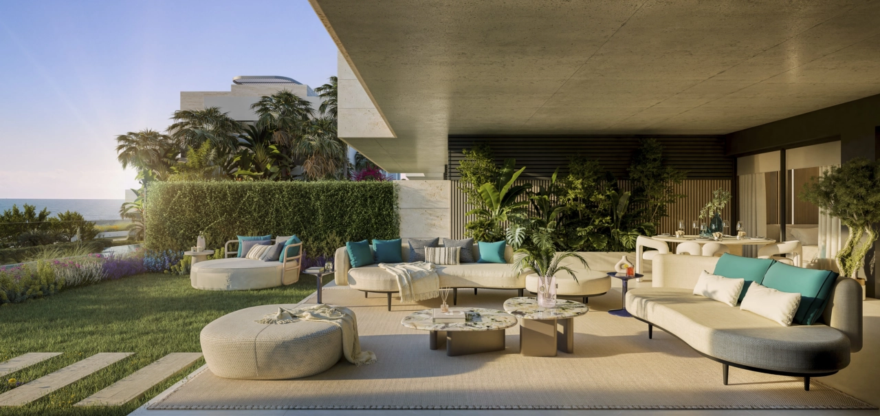 Los pisos en planta baja cuentan con amplias terrazas y jardines privados, ideales para la vida al aire libre.