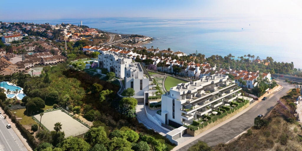 Una impresionante vista de la ubicación privilegiada de la urbanización, a pocos minutos del mar Mediterráneo.