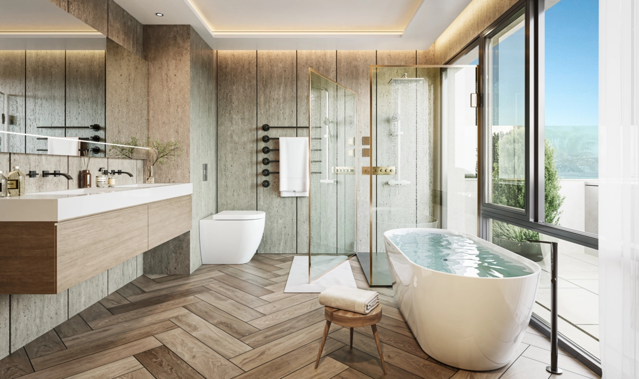 El aparcamiento subterráneo seguro y espacioso proporciona comodidad y tranquilidad a los residentes.