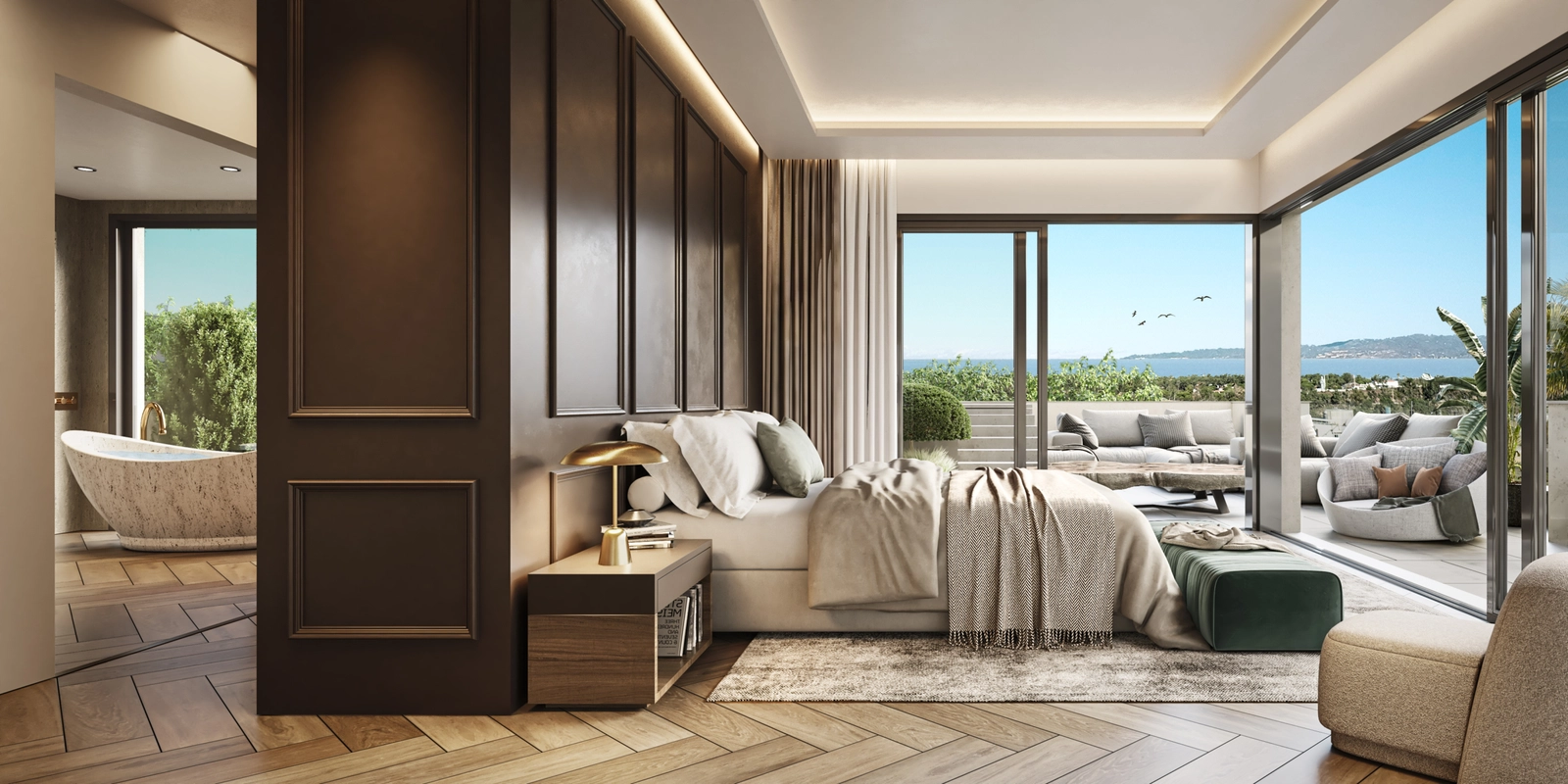 Los elegantes baños cuentan con materiales de alta calidad y un diseño contemporáneo, creando una atmósfera de spa en su propio hogar.