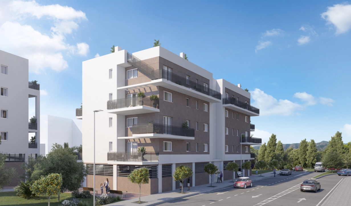 La promoción se integra perfectamente en su entorno tranquilo y verde en la Costa del Sol.