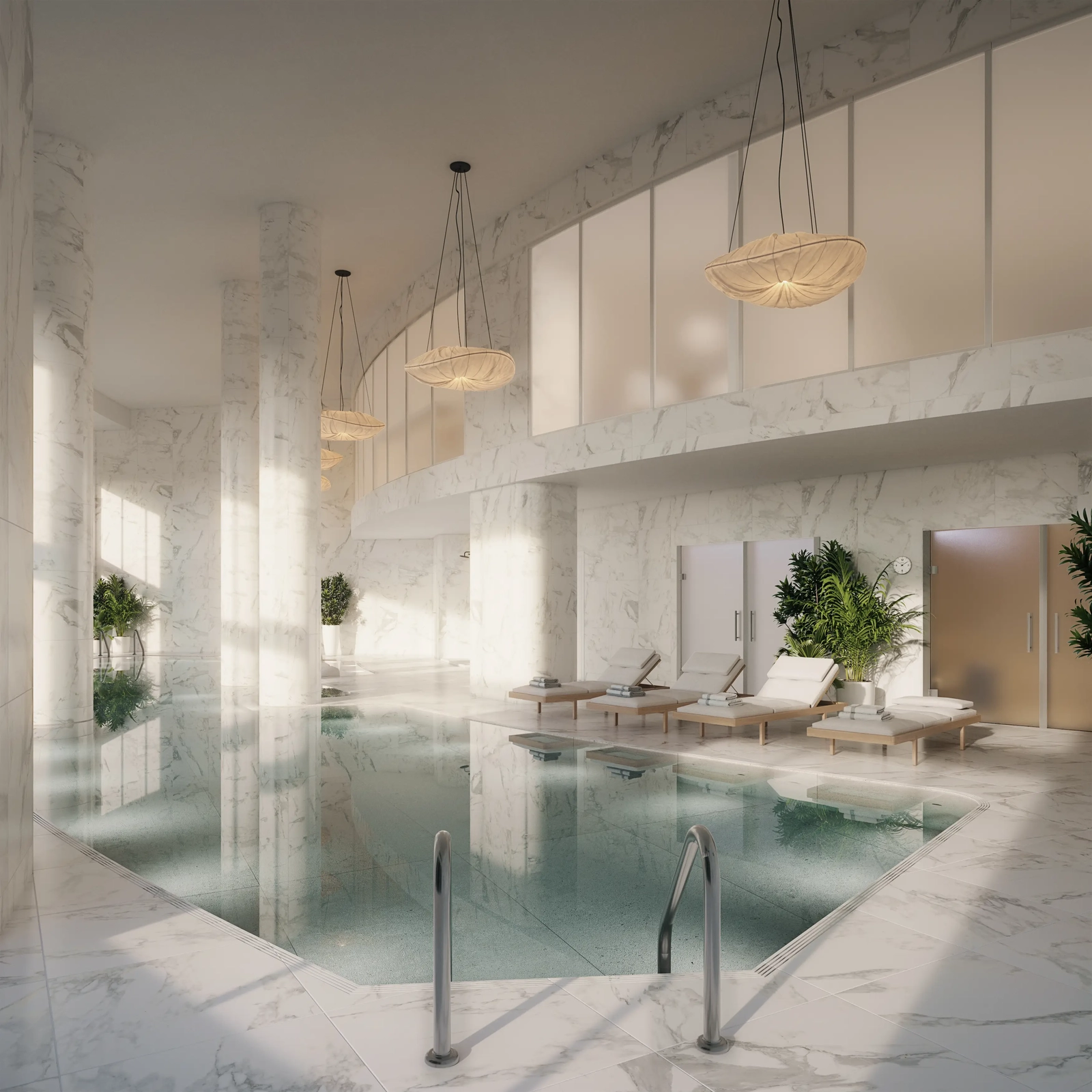 Relájese y recárguese en el exclusivo spa interior, con piscina climatizada e instalaciones de bienestar.