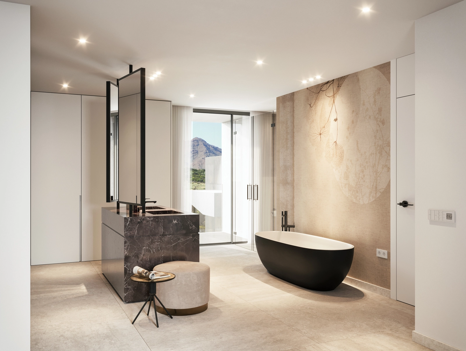 Los lujosos baños cuentan con materiales de primera calidad y un diseño contemporáneo.