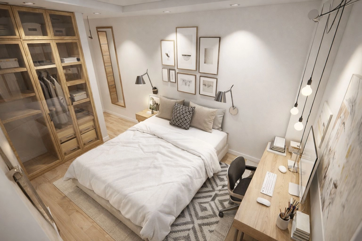 Un segundo dormitorio versátil, perfecto para invitados o como despacho en casa.