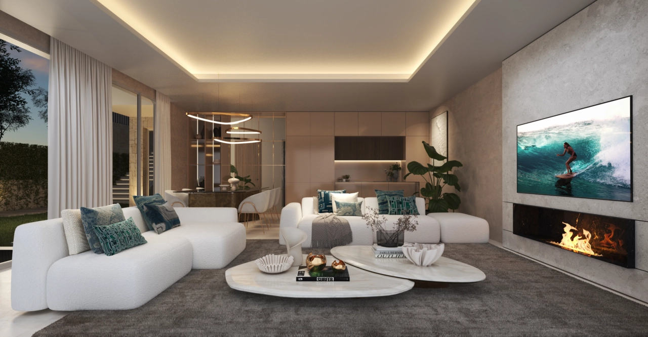 Interiores elegantes con acabados de alta calidad, diseñados para el confort moderno.