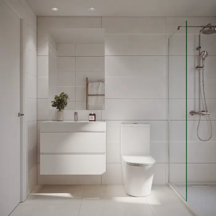 Los baños secundarios mantienen el mismo alto nivel de diseño contemporáneo y calidad.